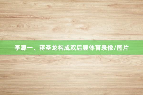 李源一、蒋圣龙构成双后腰体育录像/图片